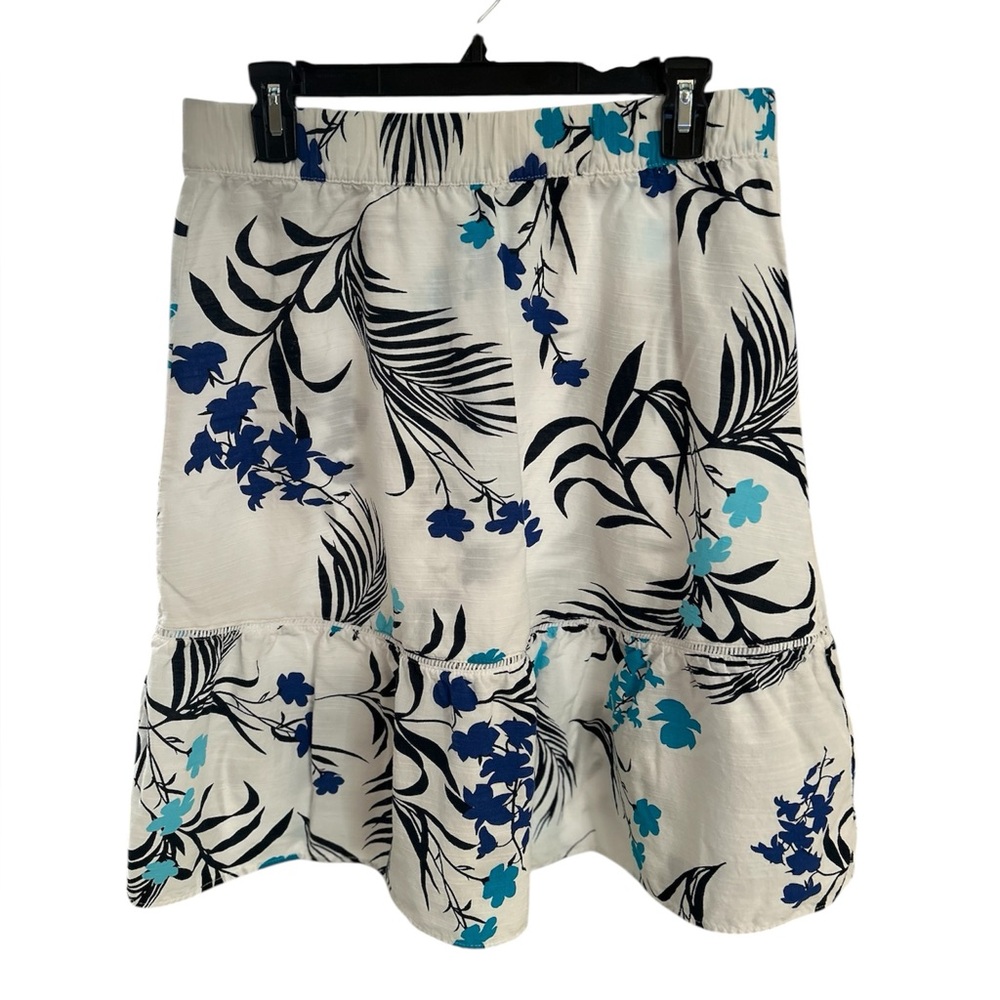 Liz Claiborne Women’s Floral Print Skirt in Blue and White, size S
